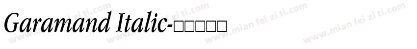 Garamand Italic字体转换